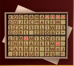 List z czekoladkami